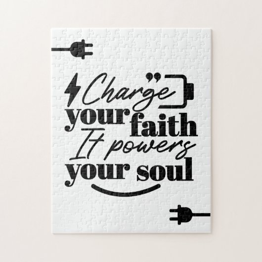Charge Your Faith – Christian Inspirational Quote  ジグソーパズル (縦)