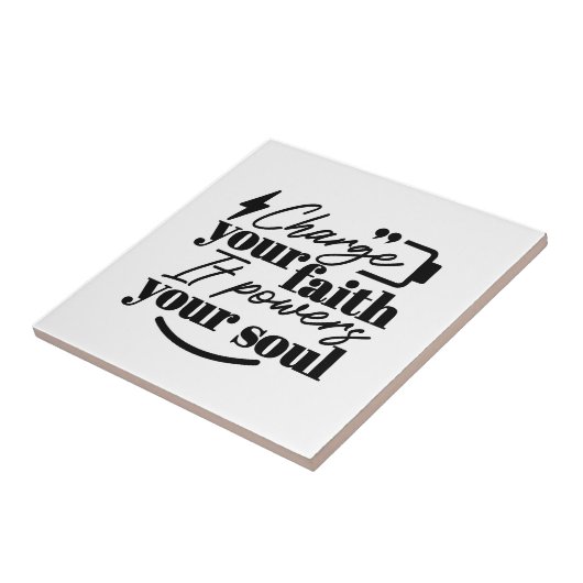 Charge Your Faith – Christian Inspirational Quote  タイル (側面)