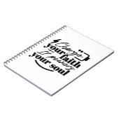 Charge Your Faith – Christian Inspirational Quote  ノートブック (左側)