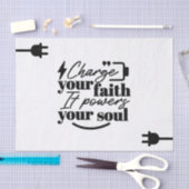 Charge Your Faith – Christian Inspirational Quote  薄葉紙 (クラフト)