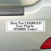 Charge Your Hybrid バンパーステッカー (車上)