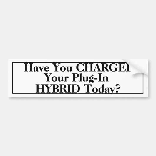 Charge Your Hybrid バンパーステッカー (正面)
