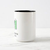 Charged With Positivity Mug ☕🔋 | Funny Motivation ツートーンマグカップ (中央)