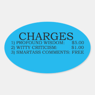 Charges Ovalステッカー 楕円形シール