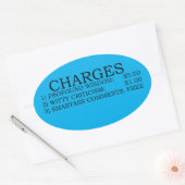 Charges Ovalステッカー 楕円形シール (封筒)