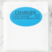 Charges Ovalステッカー 楕円形シール (バッグ)