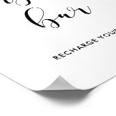 Charging bar wedding sign ポスター (角)
