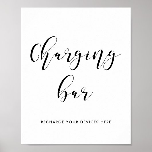 Charging bar wedding sign ポスター (正面)