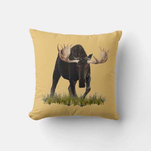 Charging Bull Moose クッション (正面)