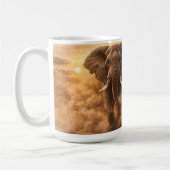 Charging Elephant | African Wildlife Power Art コーヒーマグカップ (左)