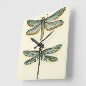 Chariklia Zarris著トンボのコレクション スクエア壁時計 (傾斜)