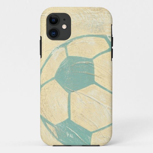 Chariklia Zarris著パステル調の青いサッカーボール Case-Mate iPhoneケース (裏面)