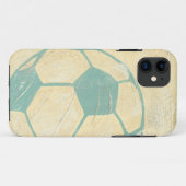 Chariklia Zarris著パステル調の青いサッカーボール Case-Mate iPhoneケース (裏面(横))