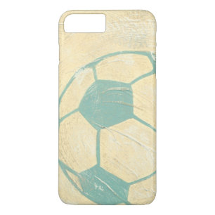Chariklia Zarris著パステル調の青いサッカーボール iPhone 8 Plus/7 Plusケース