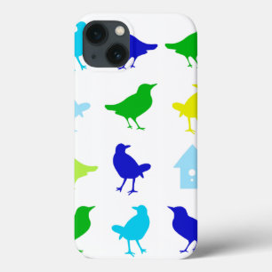 Chariklia Zarris著着色された鳥の絵画 iPhone 13ケース