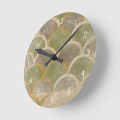 Chariklia Zarris著石造りのタイルのデザイン ラウンド壁時計 (傾斜)