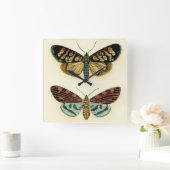 Chariklia Zarris著蝶コレクション スクエア壁時計 (ホーム)