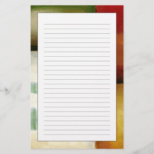 Chariklia Zarris著4つのカラフルな長方形 便箋 (正面)