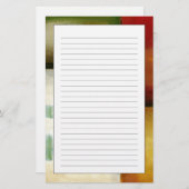 Chariklia Zarris著4つのカラフルな長方形 便箋 (正面/裏面)
