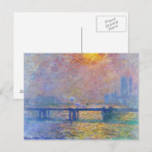 Charing Cross Bridge, The Thames,  Claude Monet ポストカード (正面/裏面)