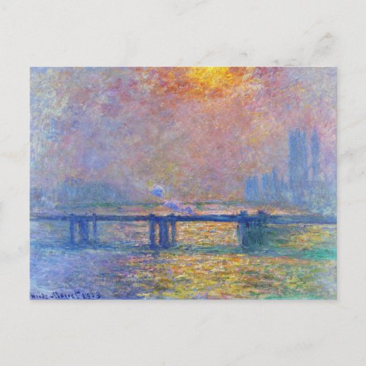 Charing Cross Bridge, The Thames,  Claude Monet ポストカード (正面)