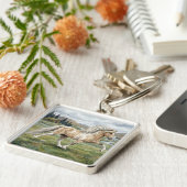 Charismatic Pinto Icelandic Mare watercolor キーホルダー (側面)