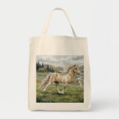 Charismatic Pinto Icelandic Mare watercolor トートバッグ (正面)