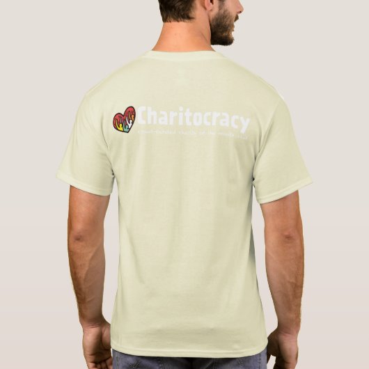 Charitocracyの小型のティー Tシャツ (裏面)