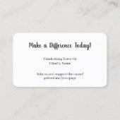 Charity Fundraising | Raise Money Donate Now 名刺 (裏面)