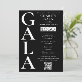 Charity Gala Fundraising Event QR Code Logo 招待状