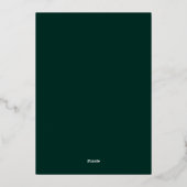 Charity Gala Template Fundraising Event Green Gold 箔招待状 (裏面)