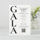 Charity Gala Template Fundraising Event QR Code 招待状 (スタンド正面)