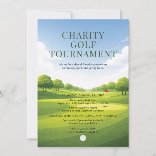 Charity Golf Tournament 招待状 (正面)