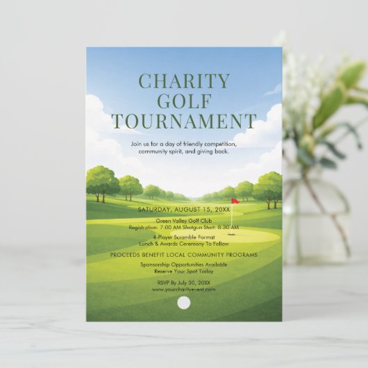 Charity Golf Tournament 招待状 (スタンド正面)