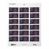 CHARLA、1920年代のファッションを紫とティール(緑がかった色)ブルー ラベル (フルシート)