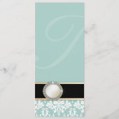 Charlamainのヴィンテージのダマスク織の結婚式メニュー メニュー (正面)