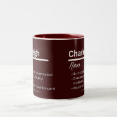 Charleigh Personalized Girl Name Meaning Mug ツートーンマグカップ (中央)