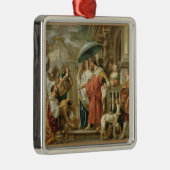 CharlemagnへのカリフのHarunのAlRashidの尊敬 メタルオーナメント (右)