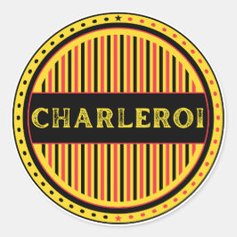 Charleroi City Pride Emblem – Belgian Identity ラウンドシール
