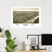 Charleroi, PAパノラママップ – 1897 ポスター (ホームオフィス)