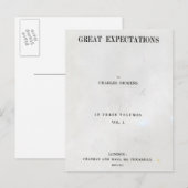 Charlesによる素晴らしExpectationsへのタイトルページ ポストカード (正面/裏面)