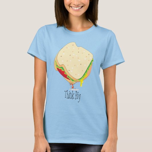 Charles Antlas™_Baloney Sandwich 考え Big #2 Tシャツ (正面)