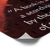 Charles Baudelaire 「A Book Is」ウィズダム引用文ポスター ポスター (角)