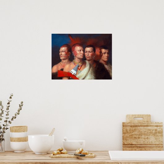 Charles Bird King Young Omahaw, War Eagle ポスター (キッチン)