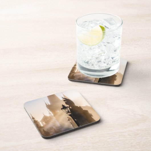 Charles Bridge in the Sunrise Hard plastic coaster コースター (右側)