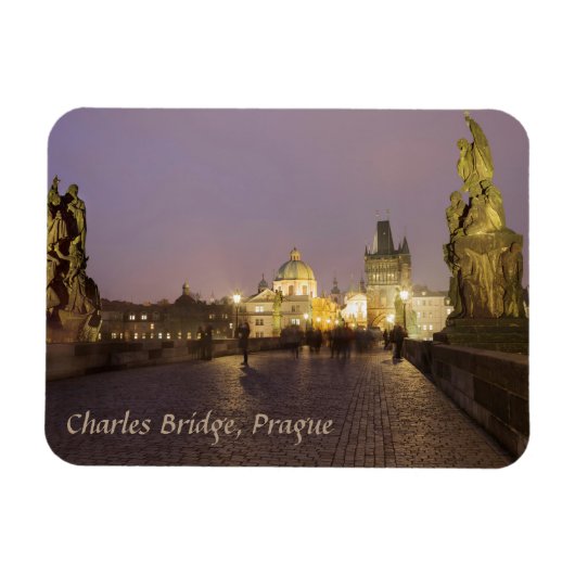 Charles Bridge, Prague記念写真 マグネット (横)
