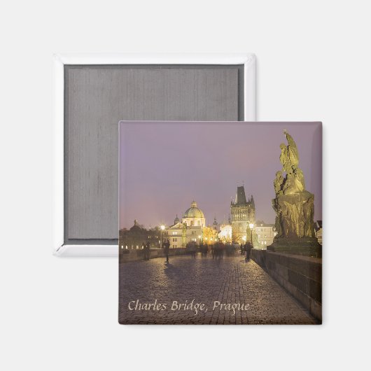 Charles Bridge, Prague記念写真 マグネット (正面/裏面)