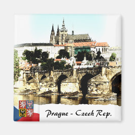 Charles Bridge, Prague Magnet, Castle Panorama マグネット