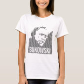 Charles Bukowski Portrait design Tシャツ (正面)