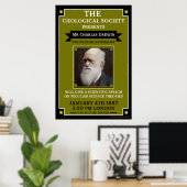 Charles Darwin Vintage Repro Retro Wall Art ポスター (ホームオフィス)